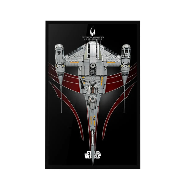 Wall Display Frame for LEGO® Star Wars™ The Mandalorian's N-1 Starfighter™ 75442