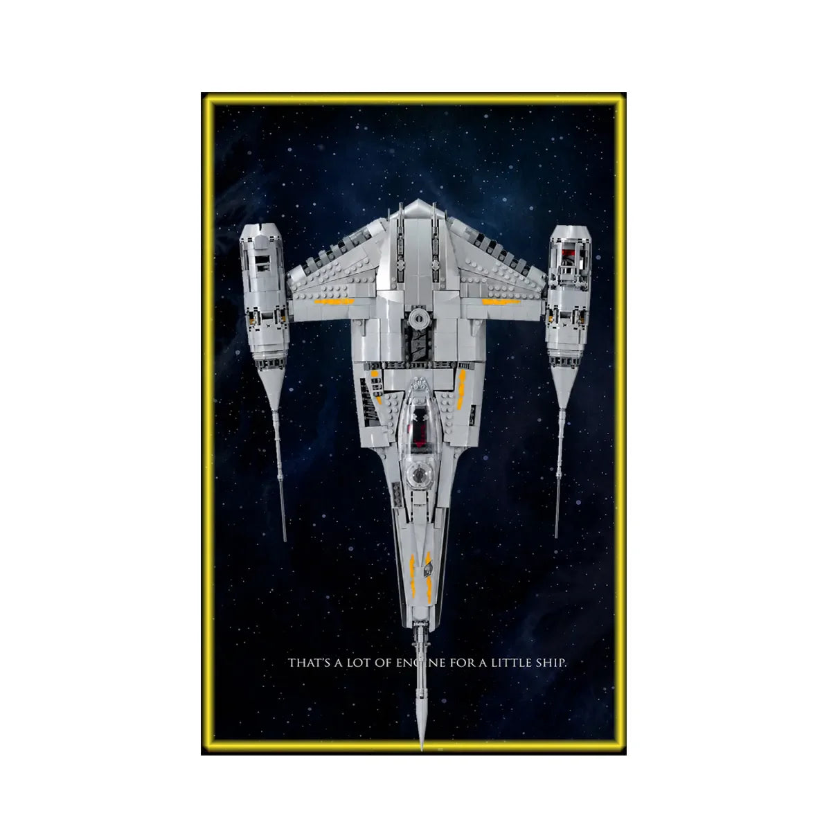 Wall Display Frame for LEGO® Star Wars™ The Mandalorian's N-1 Starfighter™ 75442