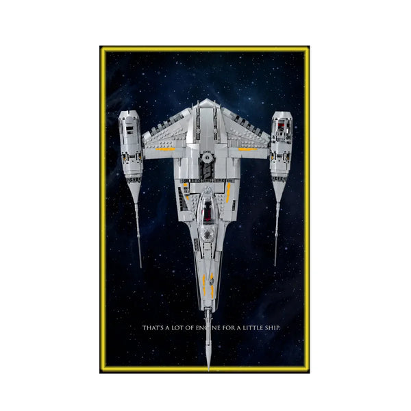 Wall Display Frame for LEGO® Star Wars™ The Mandalorian's N-1 Starfighter™ 75442