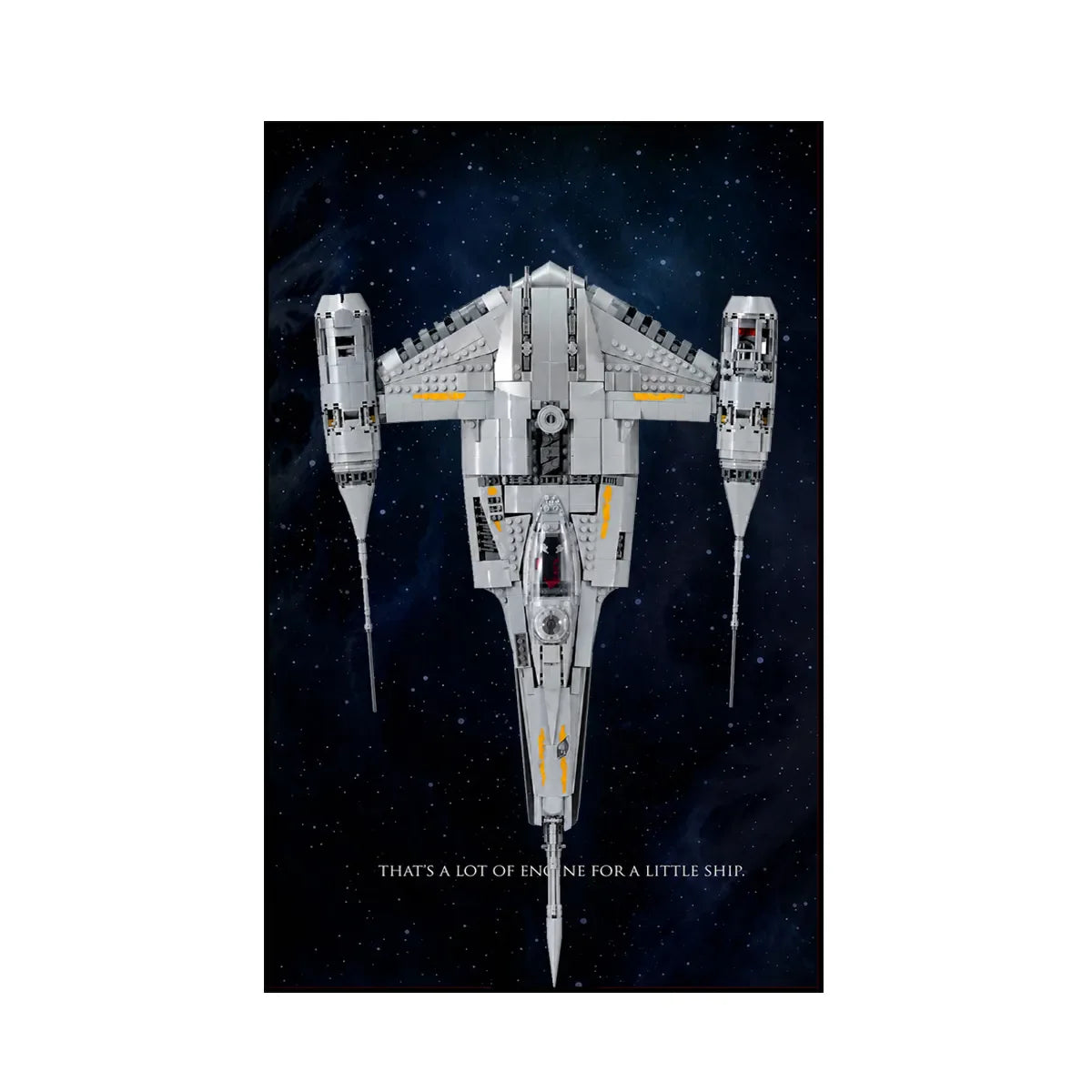 Wall Display Frame for LEGO® Star Wars™ The Mandalorian's N-1 Starfighter™ 75442