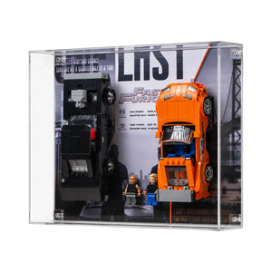 Wall Display Case for LEGO® The Fast and The Furious Toyota Supra MK4 and 1970 Dodge Charger R/T 77260/76912