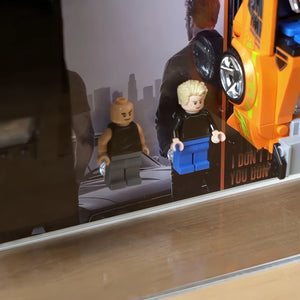 Wall Display Case for LEGO® The Fast and The Furious Toyota Supra MK4 and 1970 Dodge Charger R/T 77260/76912