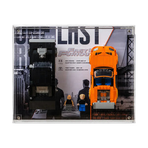 Wall Display Case for LEGO® The Fast and The Furious Toyota Supra MK4 and 1970 Dodge Charger R/T 77260/76912
