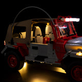 LEGO Jurassic Park Jeep Wrangler 77984 LED light kit view 11