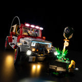 LEGO Jurassic Park Jeep Wrangler 77984 LED light kit view 5