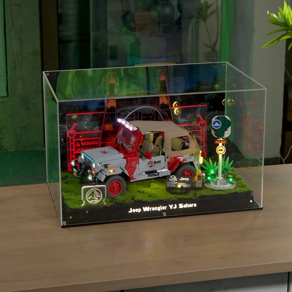 Acrylic Display Case for LEGO® Jurassic Park Jeep® Wrangler 77984