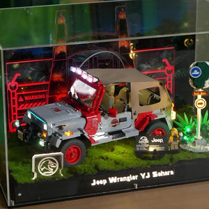 Acrylic Display Case for LEGO® Jurassic Park Jeep® Wrangler 77984