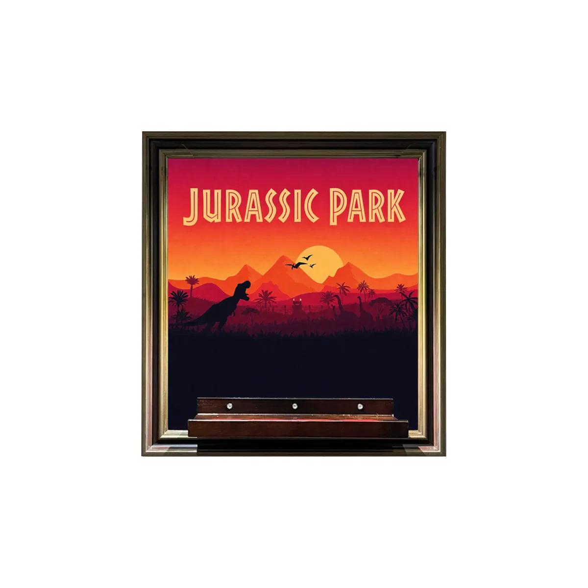 Wall Display Frame for LEGO® Jurassic World™ Triceratops Fossil 77985 - View 5 - brkox