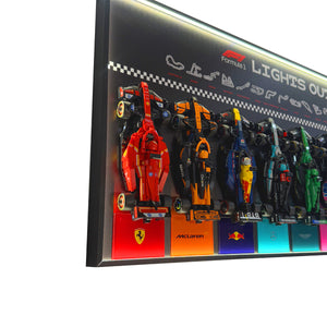 Wall Display Frame for LEGO® Speed Champions F1 12-Car – Black