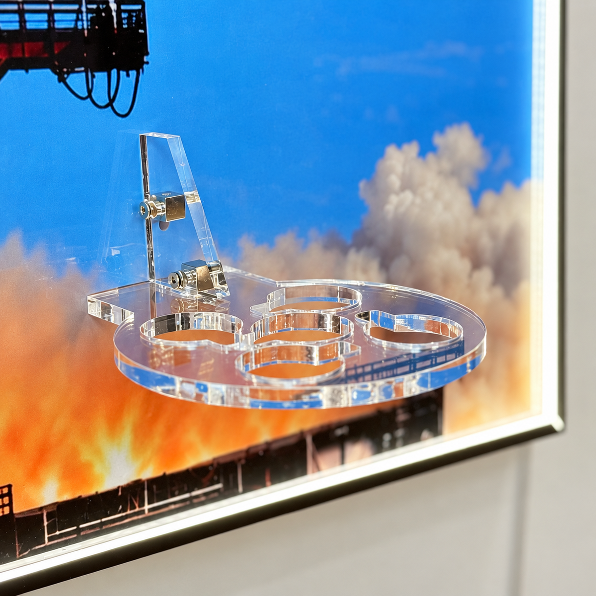 LEGO Icons NASA Apollo Saturn V 92176 display frame installation