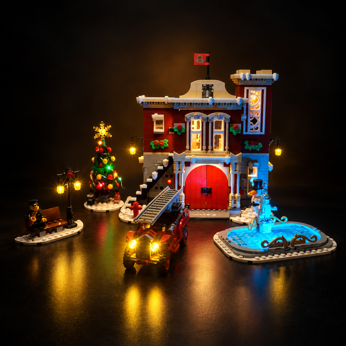 Light Kit Compatible with LEGO® Winter Village Fire Station Set 10263