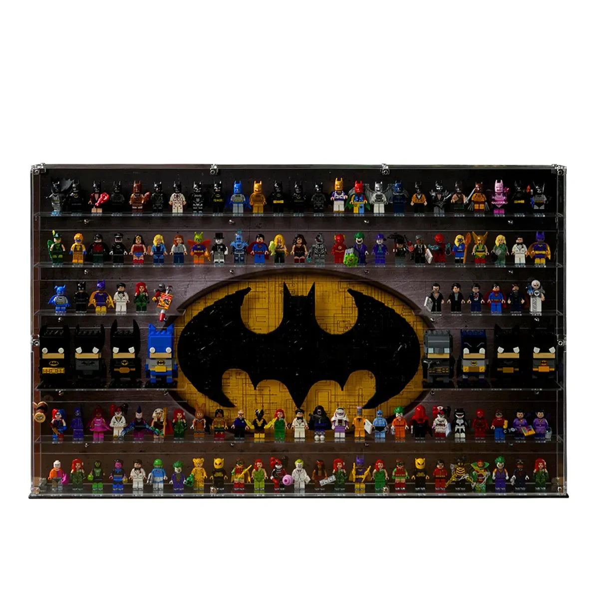 Wall Display Case for Up to 124 LEGO® DC Minifigures - brkox