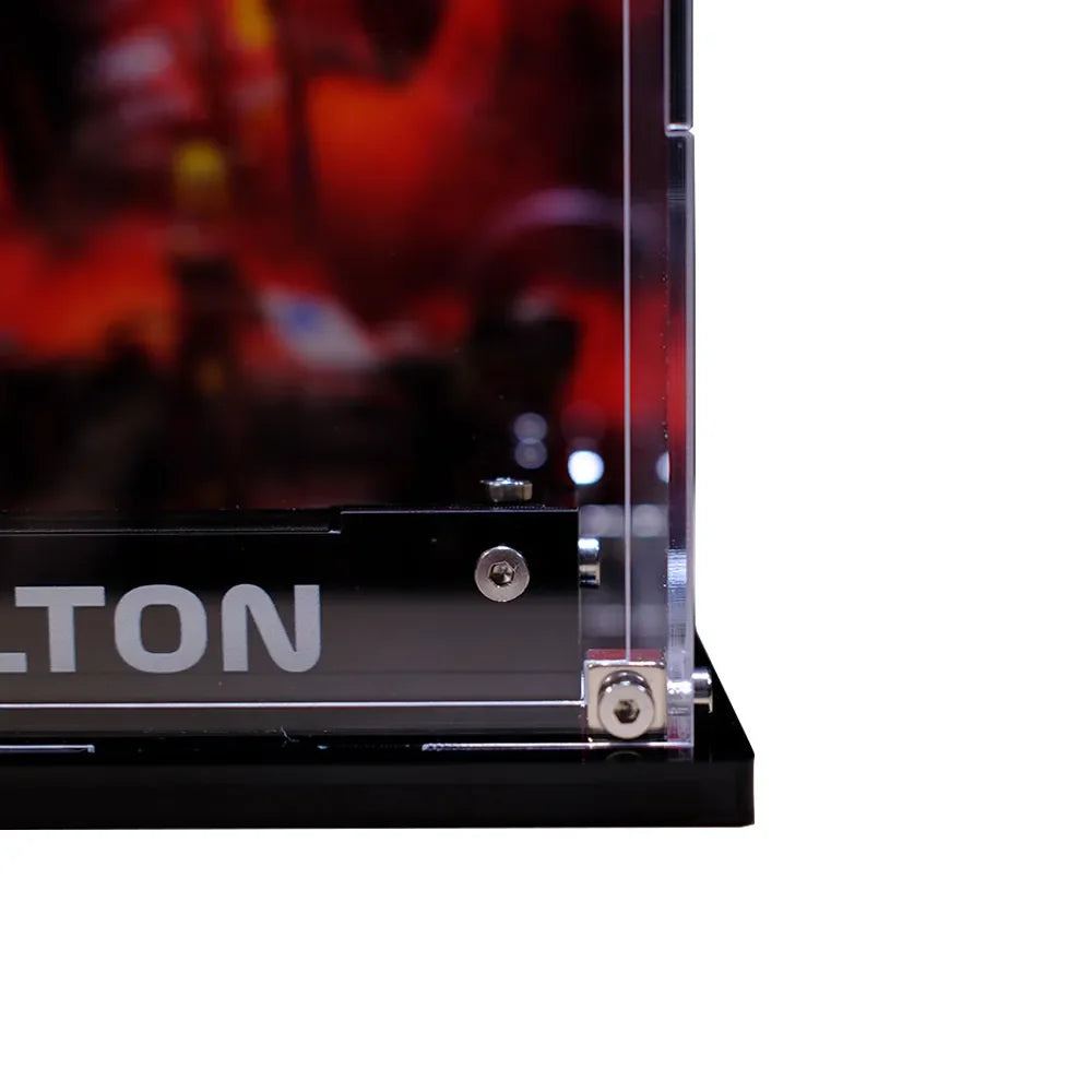 Acrylic Display Case for LEGO® Scuderia Ferrari HP Lewis Hamilton Helmet/Charles Leclerc Helmet  43022/43014 - View 7 - brkox