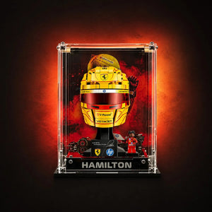 Acrylic Display Case for LEGO® Scuderia Ferrari HP Lewis Hamilton Helmet/Charles Leclerc Helmet  43022/43014