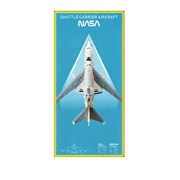 Wall Display Frame for LEGO® Icons Shuttle Carrier Aircraft 10360 | 50 × 115 cm