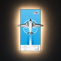 Wall Display frame for LEGO® Icons Douglas™ DC-3™ PAN AM® Airliner 11378 | 50 × 115 cm