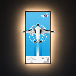 Wall Display frame for LEGO® Icons Douglas™ DC-3™ PAN AM® Airliner 11378 | 50 × 115 cm