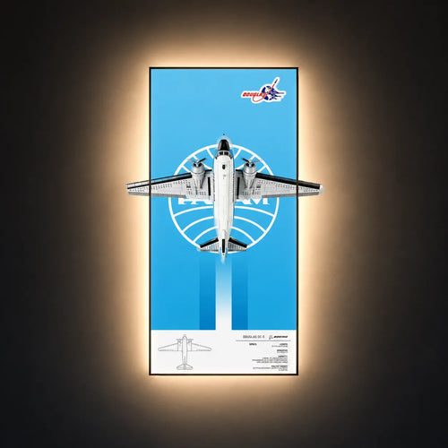 Wall Display frame for LEGO® Icons Douglas™ DC-3™ PAN AM® Airliner 11378 | 50 × 115 cm