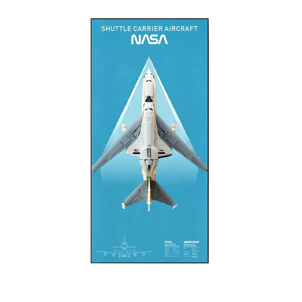 Wall Display Frame for LEGO® Icons Shuttle Carrier Aircraft 10360 | 50 × 115 cm