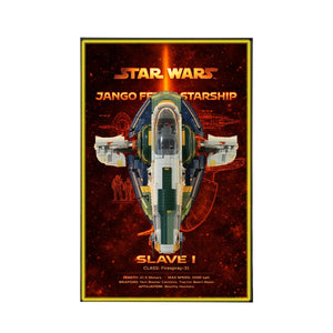 Wall Display Frame for LEGO® Star Wars™ Jango Fett’s Starship™ 75409 | Galactic Fury