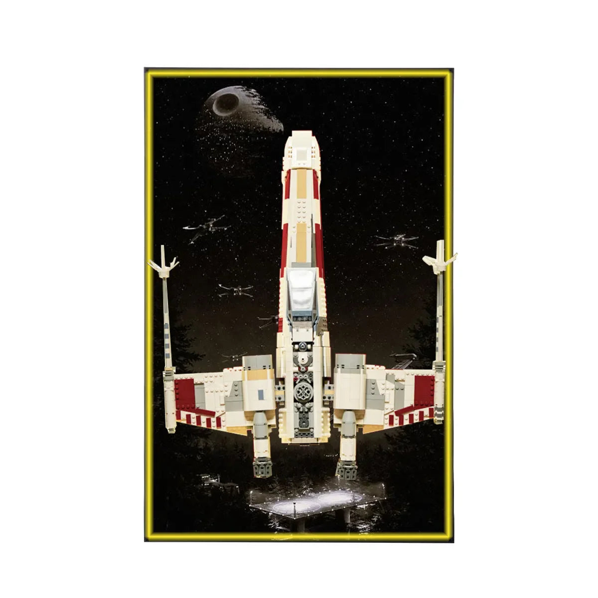 Wall Display Frame for LEGO® Star Wars™ X-Wing Starfighter™ 75355 - View 9 - brkox