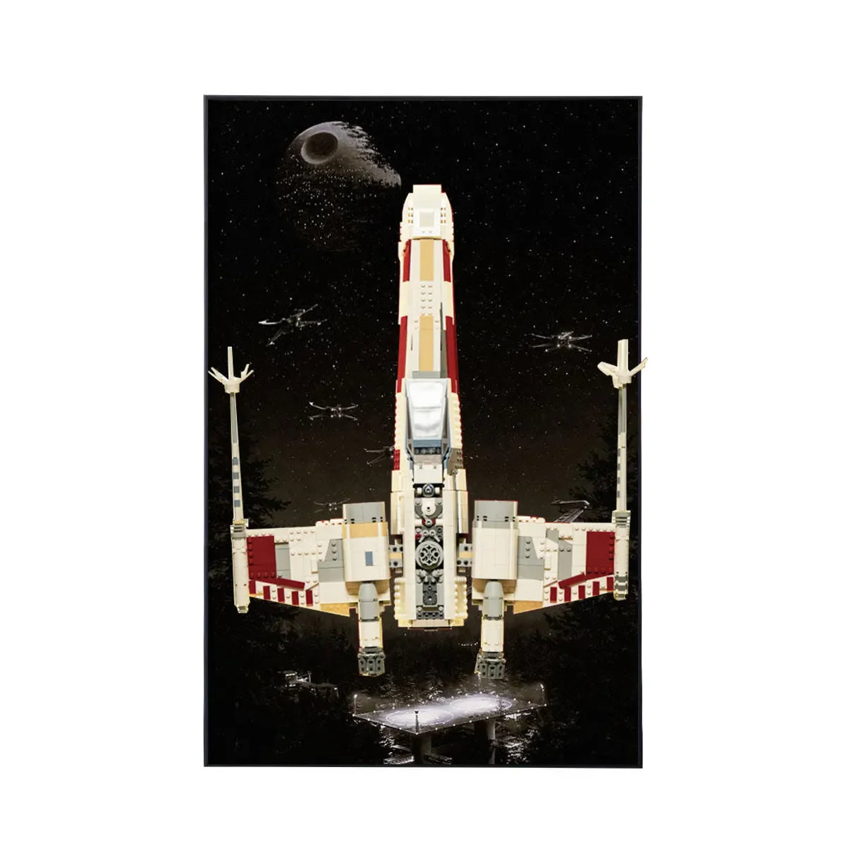Wall Display Frame for LEGO® Star Wars™ X-Wing Starfighter™ 75355 - View 7 - brkox