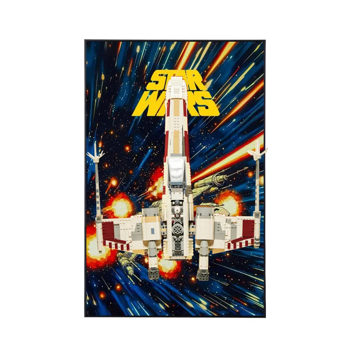 Wall Display Frame for LEGO® Star Wars™ X-Wing Starfighter™ 75355 - View 15 - brkox