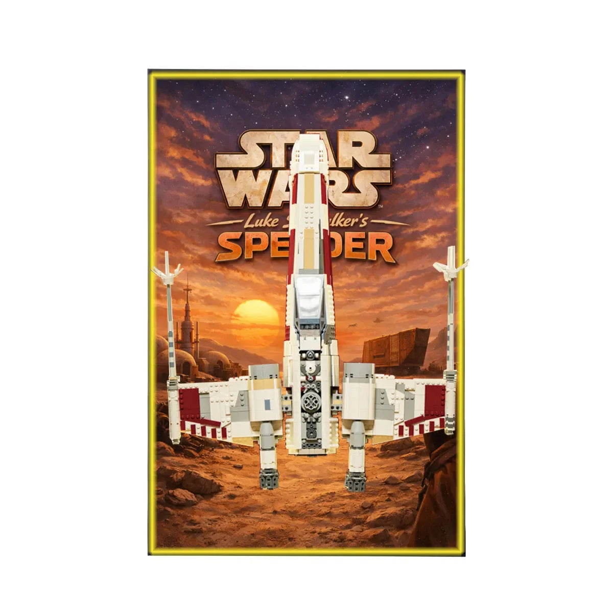 Wall Display Frame for LEGO® Star Wars™ X-Wing Starfighter™ 75355 - View 13 - brkox
