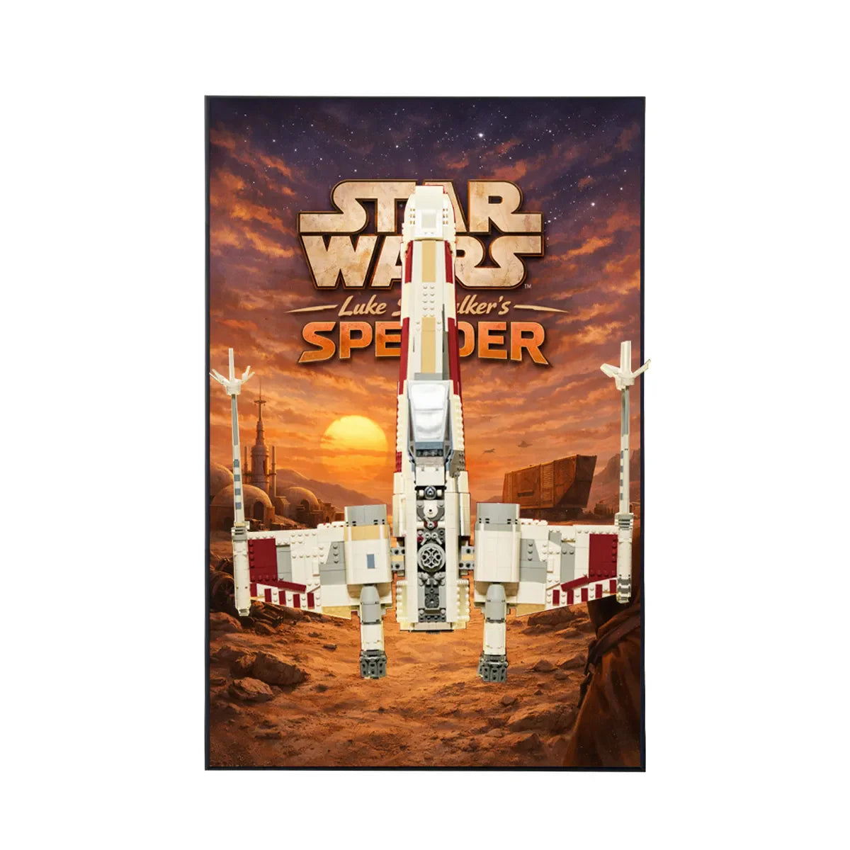 Wall Display Frame for LEGO® Star Wars™ X-Wing Starfighter™ 75355 - View 11 - brkox