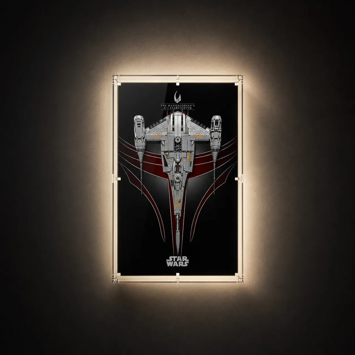 Wall Display Case for LEGO® Star Wars™ The Mandalorian's N-1 Starfighter™ 75442