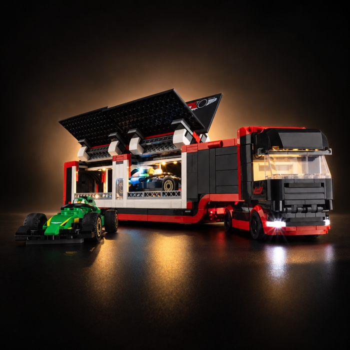 Light Kit Compatible with LEGO® F1 Truck with RB20 & AMR24 F1 Cars Set 60445