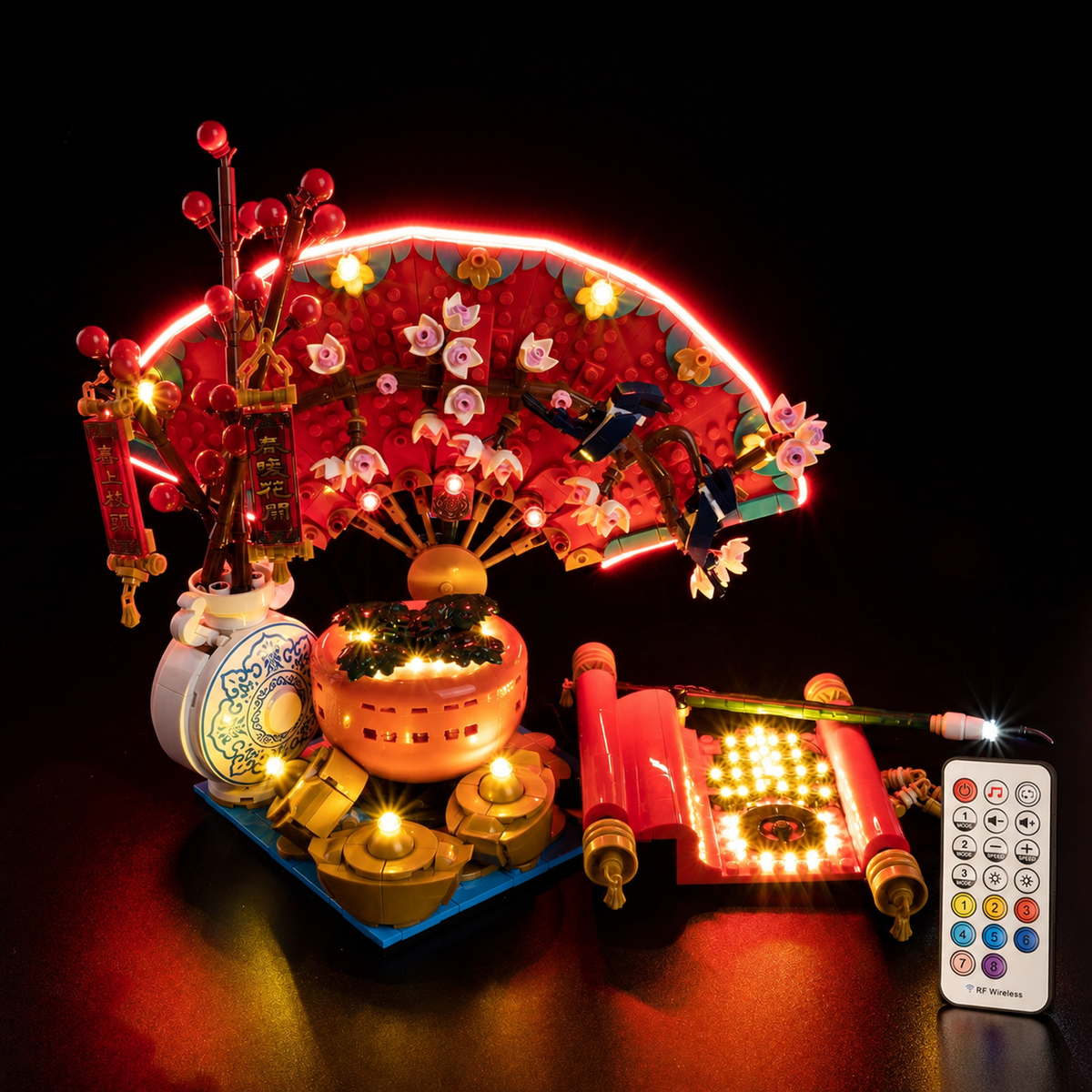 Light Kit Compatible with LEGO® Good Fortune Set 80117