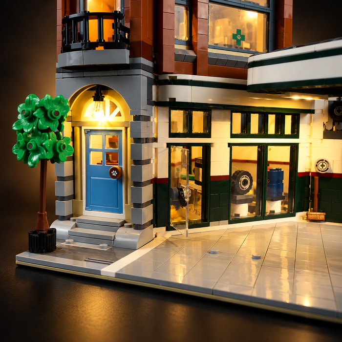 Light Kit Compatible with LEGO® Creator Expert Corner Garage Set 10264