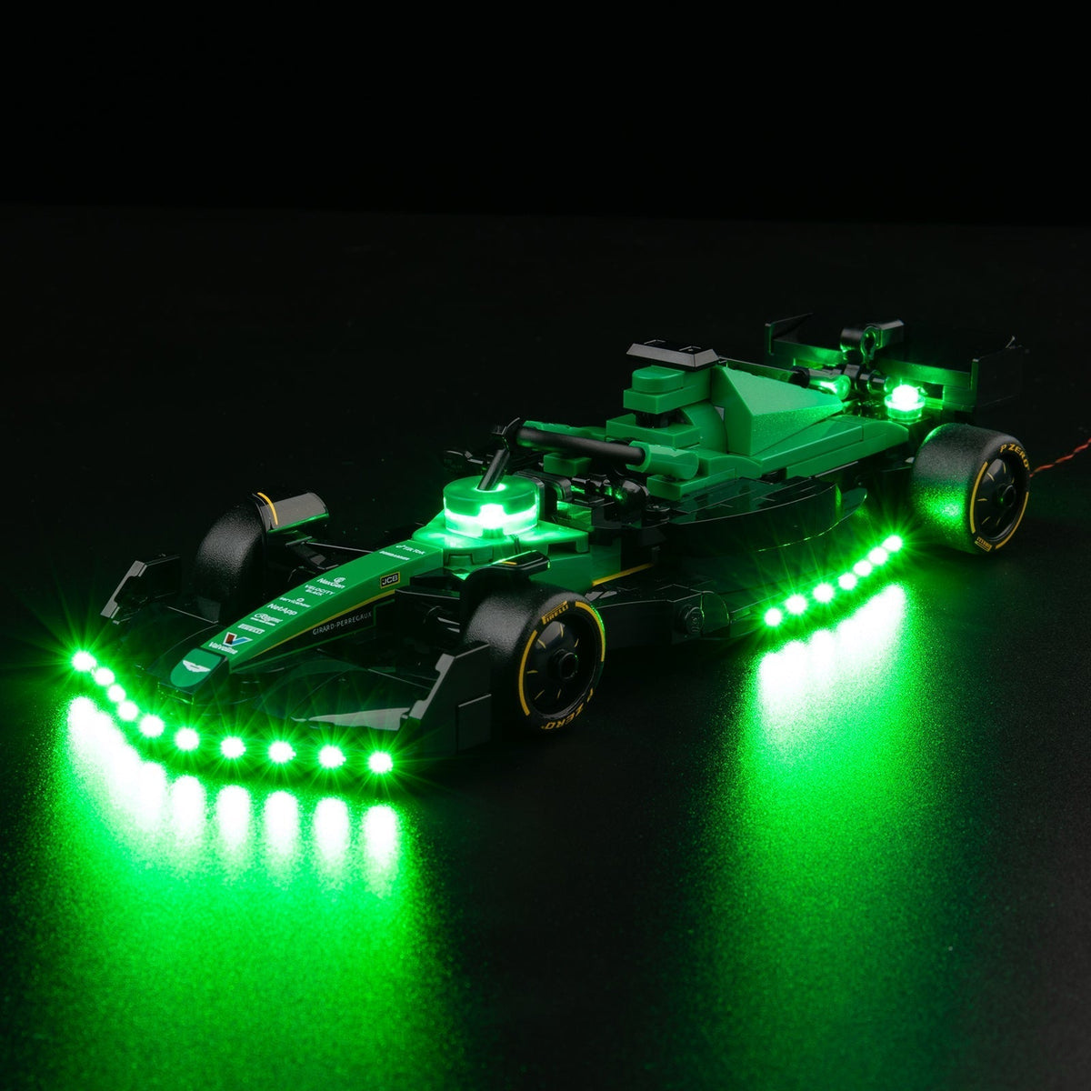 LED light kit compatible with LEGO® Aston Martin Aramco F1® AMR24 Race Car Set #77245 — product photo 1