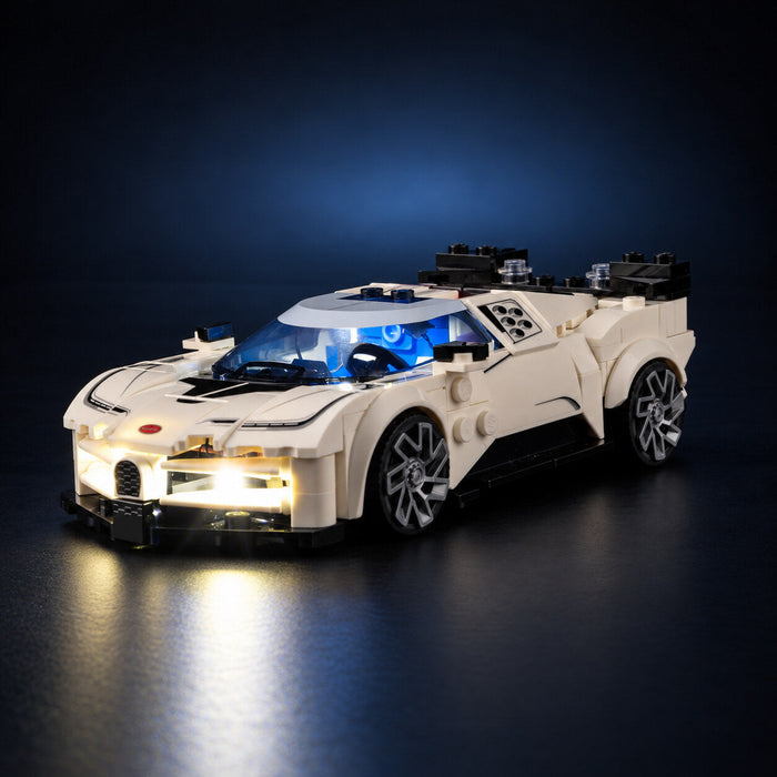 LED light kit compatible with LEGO® Bugatti Centodieci Hyper Sports Car Set #77240 — product photo 1