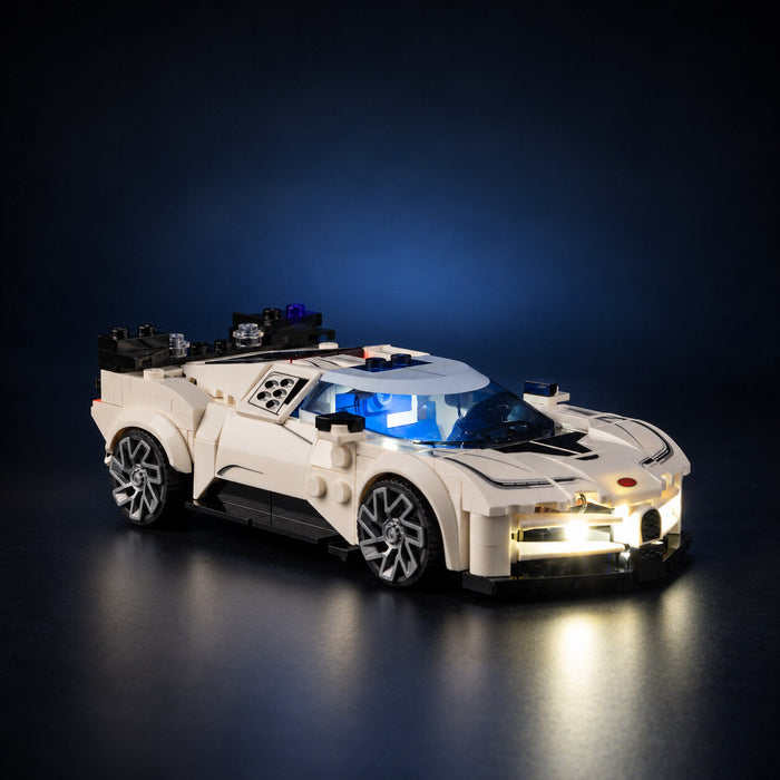 LED light kit compatible with LEGO® Bugatti Centodieci Hyper Sports Car Set #77240 — product photo 3