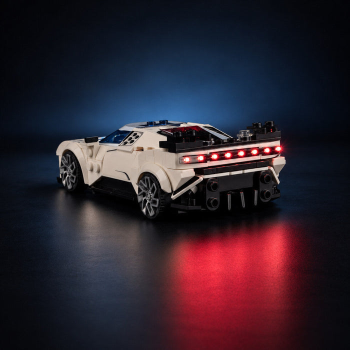 LED light kit compatible with LEGO® Bugatti Centodieci Hyper Sports Car Set #77240 — product photo 4