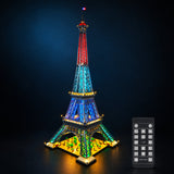 Multicolor light kit compatible with LEGO Eiffel Tower 10307 — Remote Control Version