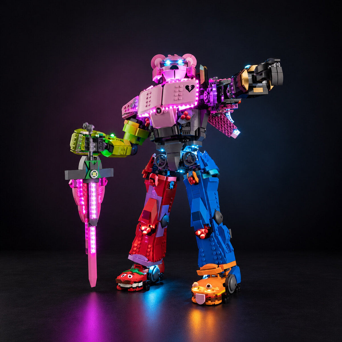 LED light kit compatible with LEGO® Mecha Team Leader Set #77078 — product photo 1