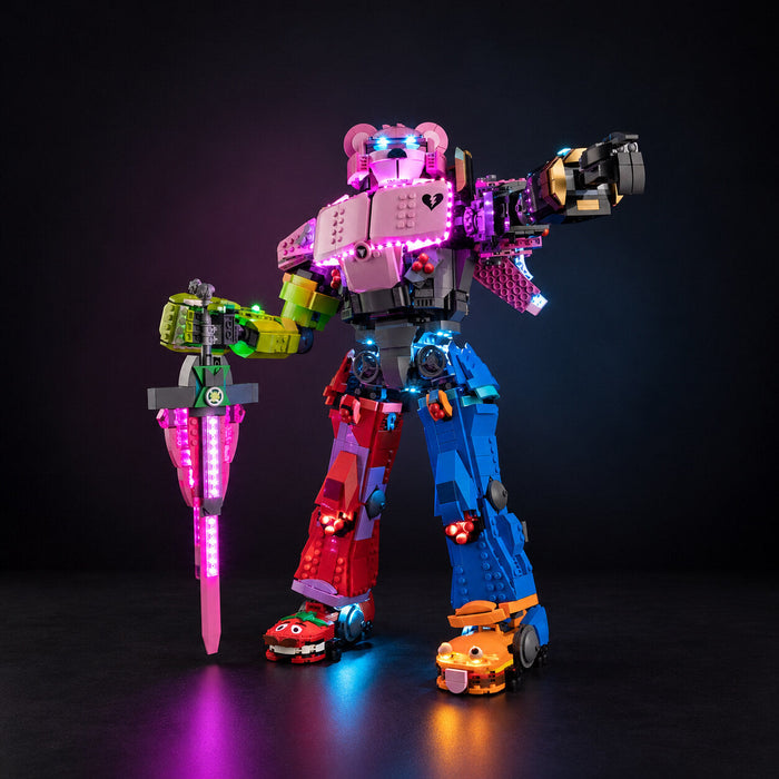 LED light kit compatible with LEGO® Mecha Team Leader Set #77078 — product photo 1
