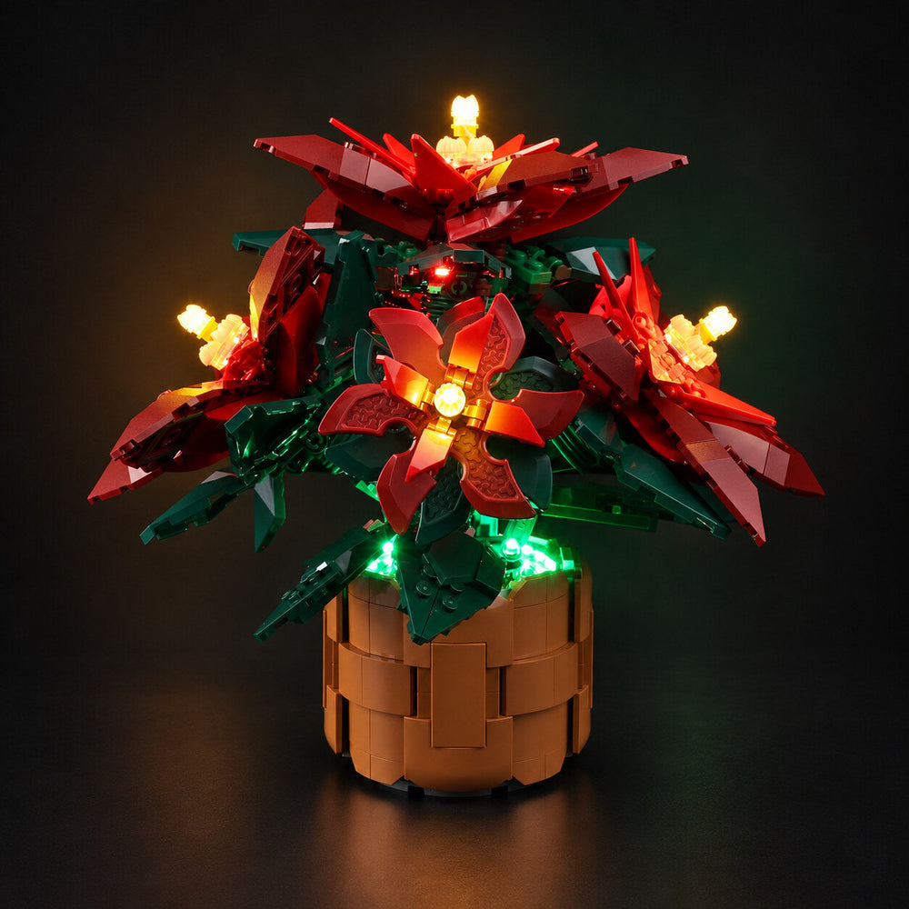 LED light kit compatible with LEGO® Poinsettia Set #10370 — product photo 1