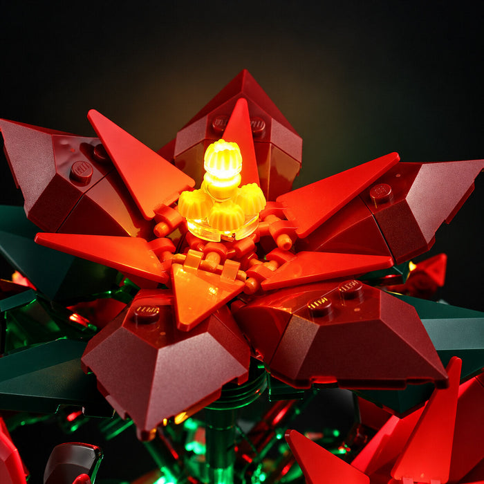 LED light kit compatible with LEGO® Poinsettia Set #10370 — product photo 4