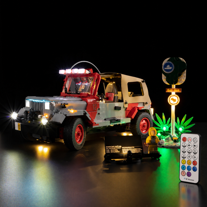 Light Kit Compatible with LEGO® Jurassic Park Jeep® Wrangler Set 77984