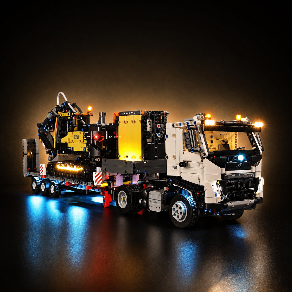 Light Kit Compatible with LEGO® Volvo FMX & EC230 Excavator Set 42175