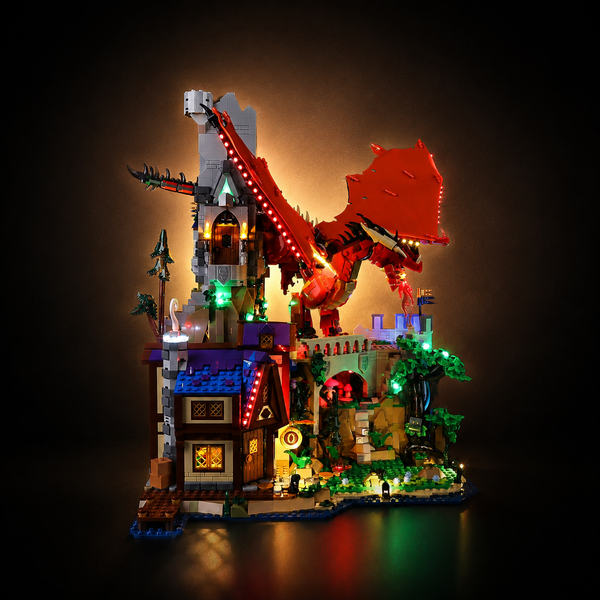 Light Kit For LEGO® Dungeons & Dragons: Red Dragon's Tale #21348 - View 4 - brkox