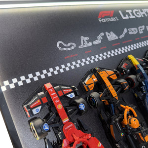 Wall Display Frame for LEGO® Speed Champions F1 12-Car – Black