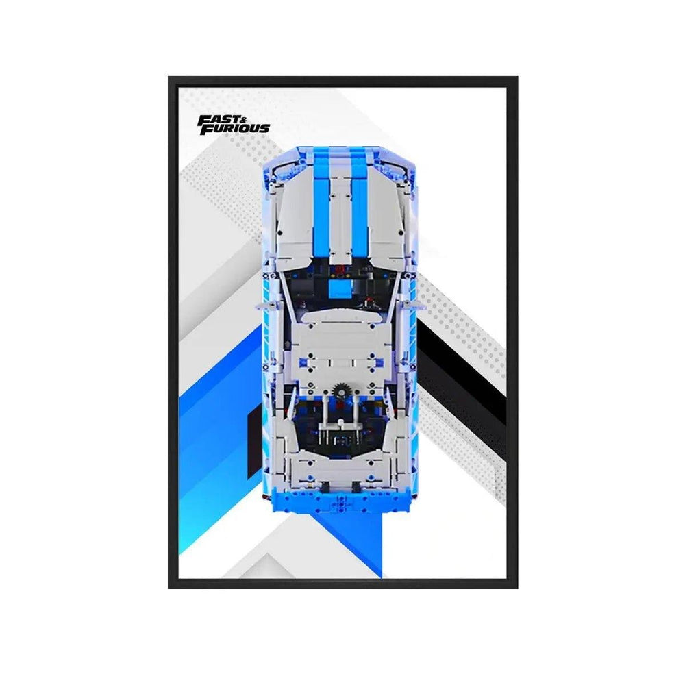 Display Frame Compatible with LEGO® 42210 Nissan GT - R (Fast & Furious) Style A