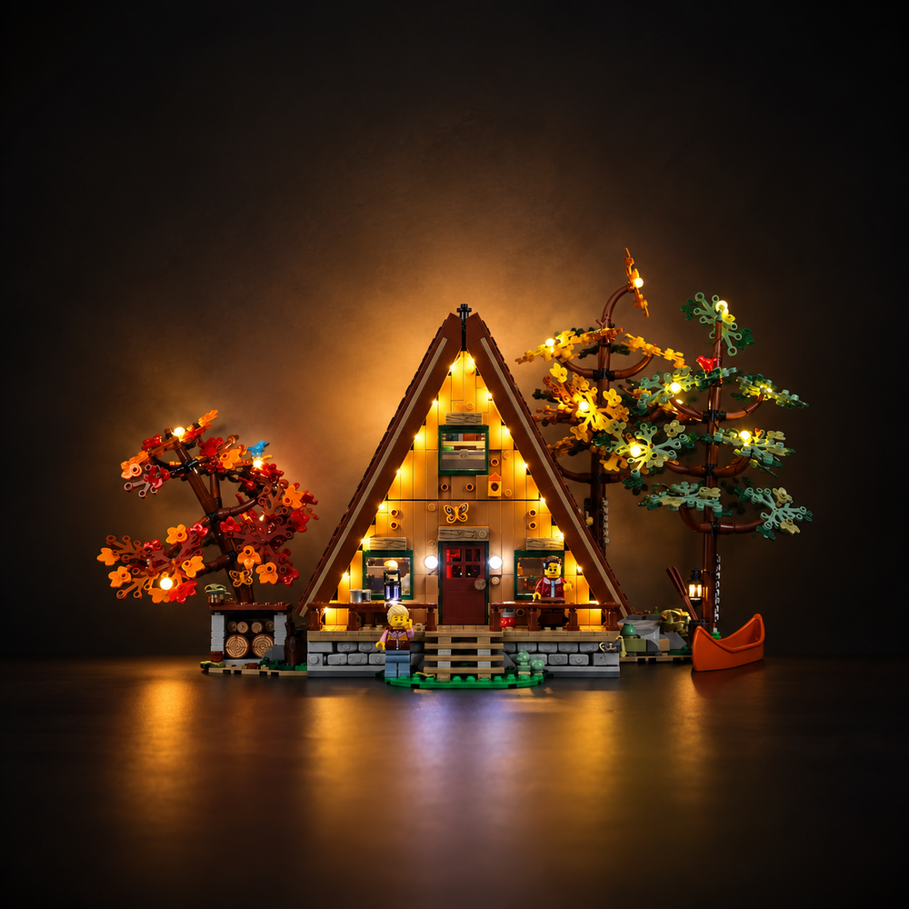 Light Kit Compatible with LEGO® Ideas A-Frame Cabin Set 21338