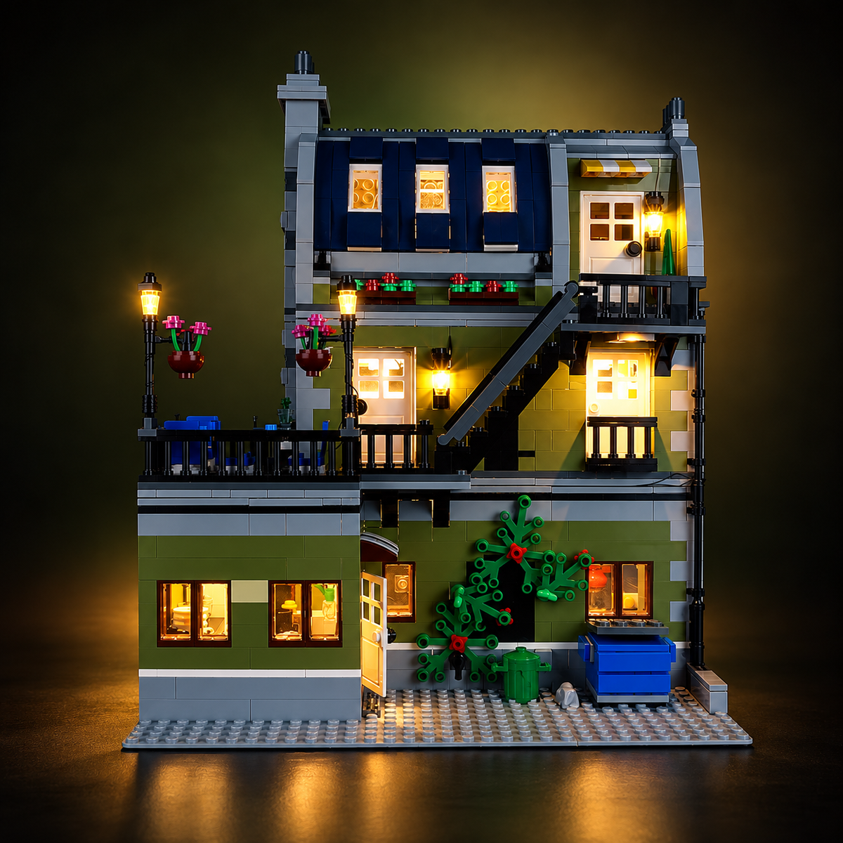 Light Kit Compatible with LEGO® Creator Expert Parisian Restaurant Set 10243