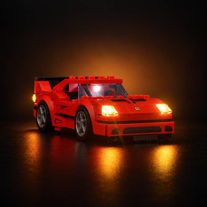Light Kit Compatible with LEGO® Ferrari F40 Competizione Set 75890